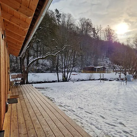 Holzhaus Mit Kamin - Am Forellenfluss Feriehus *